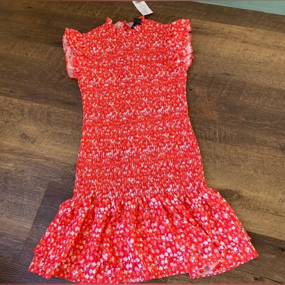 French Connection Pink Mini Sundress Mock Neck Sleeveless
